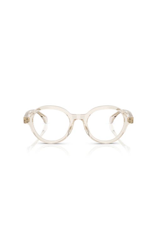 Moncler 47mm Round Optical Glasses In Brown