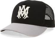 AMIRI MA Outline Embroidered Canvas Trucker Hat