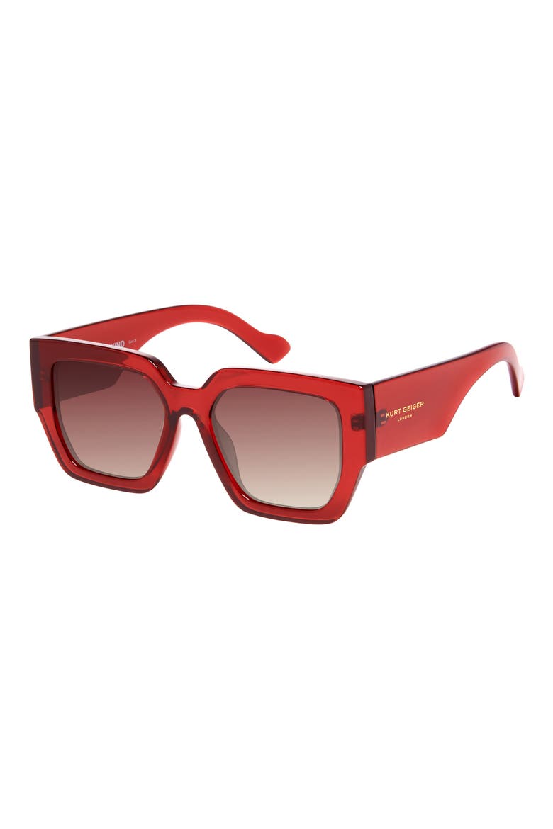 55mm Square Sunglasses, Alternate, color, BURGUNDY CRYSTAL