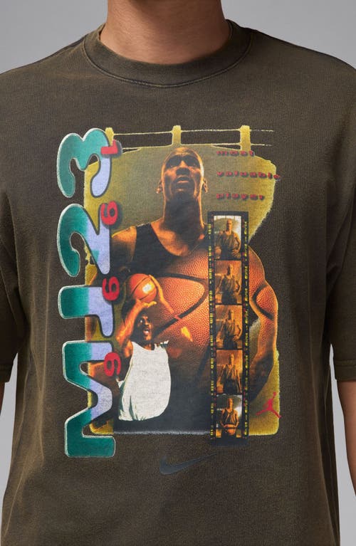 Jordan Retro Cotton Graphic T-shirt In Green