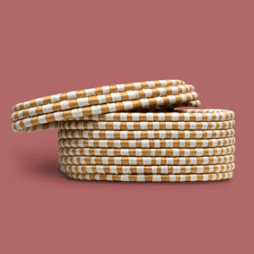 Indego Africa Lidded Storage Boxes In Gold
