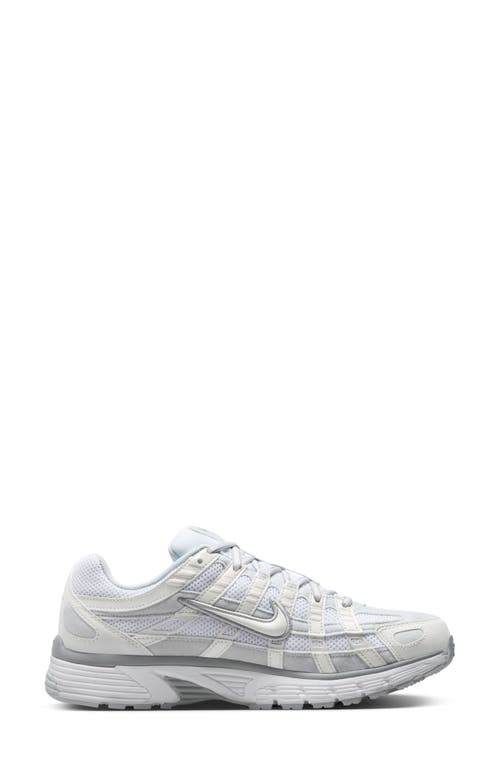Nike Wmns P-6000 Mtlc Summit White/white/pure Platinum Women's Low Shoe In Metallic Summit White/white