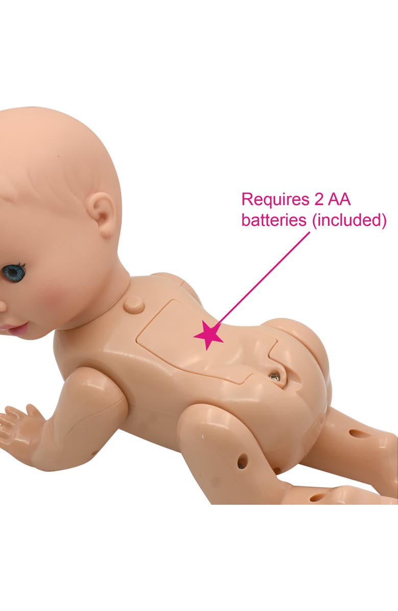 Little Darlings Crawling Baby 10" Baby Doll Playset, 2+, Alternate, color, Multicolored