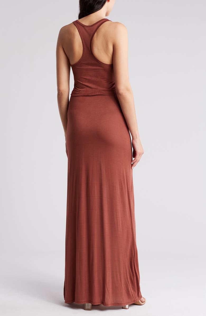 GO COUTURE Racerback Maxi Dress, Alternate, color, Rhubarb