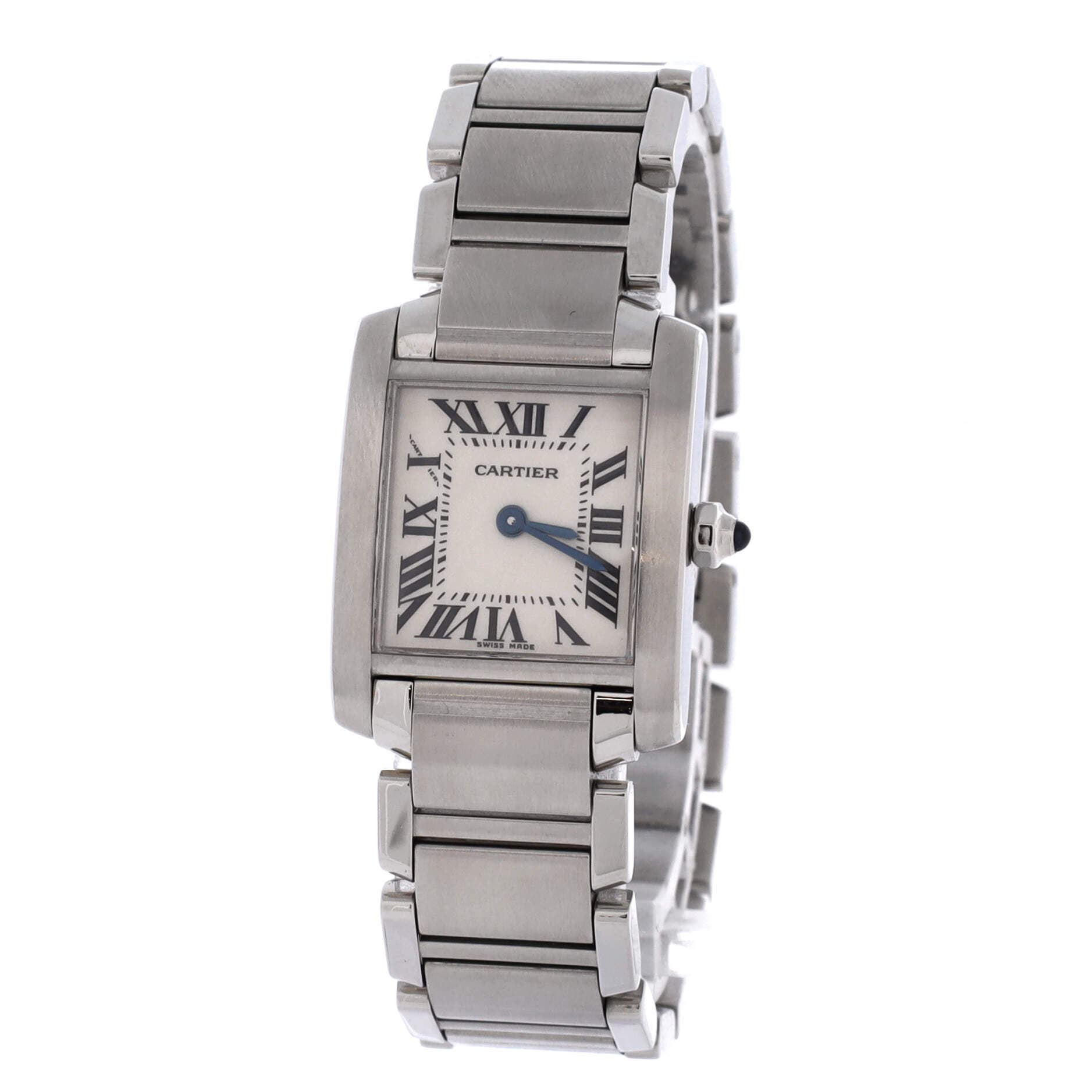 Tank Francaise Quartz Watch Stainless Steel 20, Alternate, color, Metallic Silver