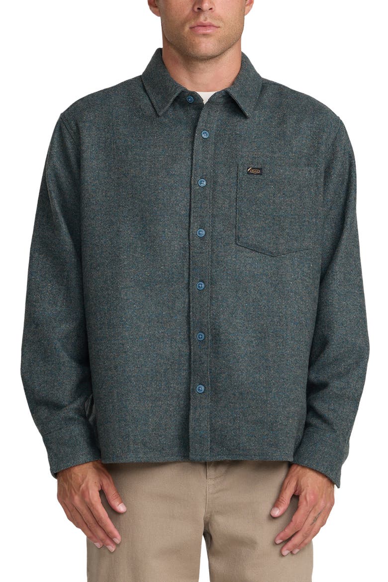 Dayshift Flannel Button-Up Shirt, Main, color, DUCK BLUE