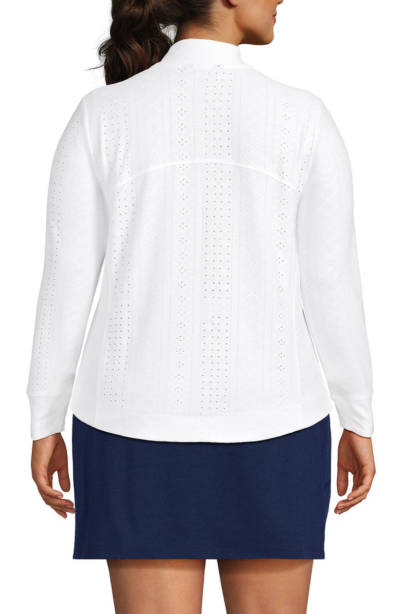 Lands' End Active Eyelet Full Zip Jacket, Alternate, color,