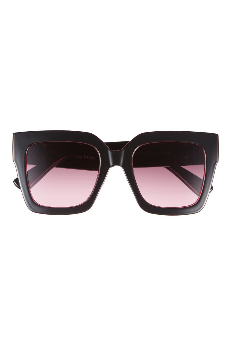 Square Sunglasses, Main, color, SOLID BLACK OVER XTAL PINK