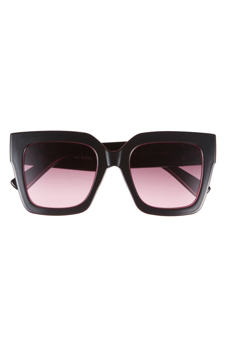 Kurt Geiger London Square Sunglasses, Main, color, Solid Black Over Xtal Pink
