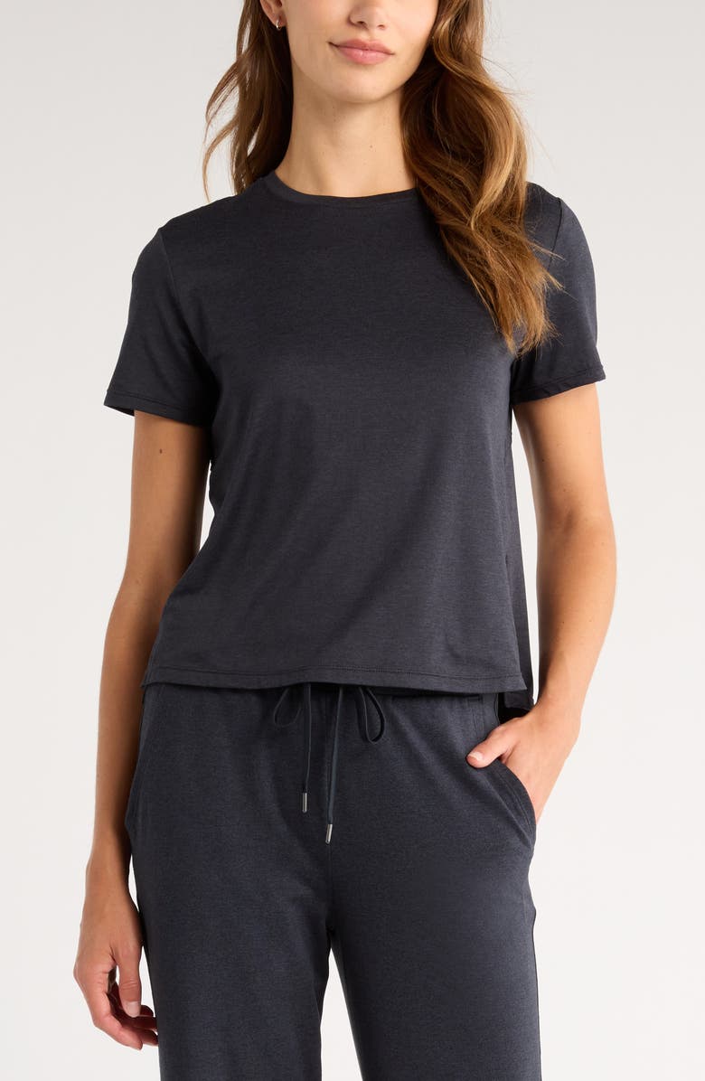 Zella Restore Soft Lite Relaxed Tee, Main, color, Black