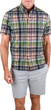 Tailor Vintage Plaid Short Sleeve Button-Down Shirt