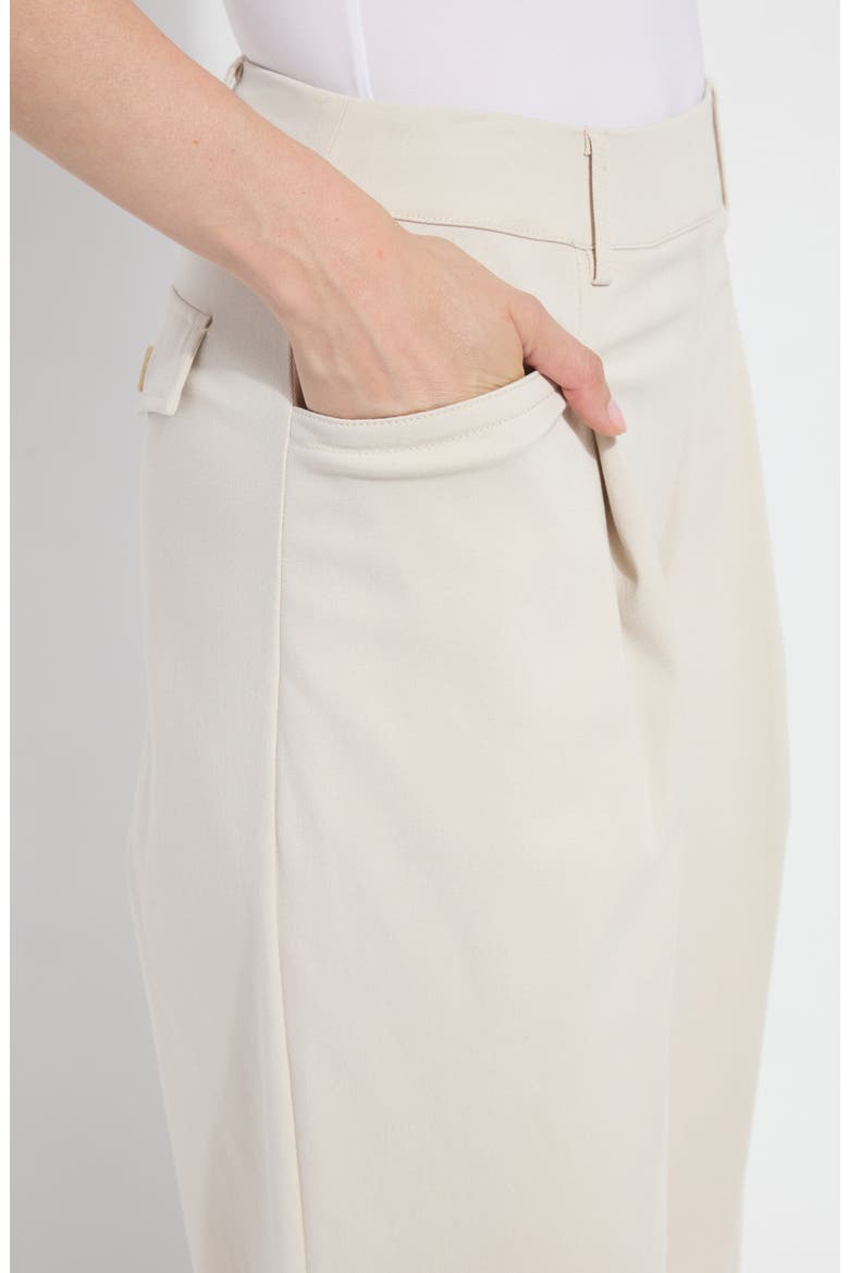 Mirabelle Pleated Crop Palazzo Pants, Alternate, color, OAT