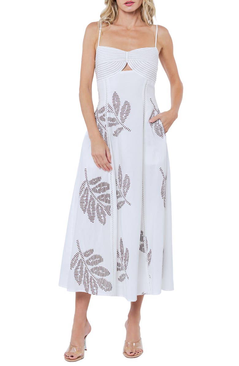 CIEBON Bianca Embroidered Midi Sundress, Alternate, color, 