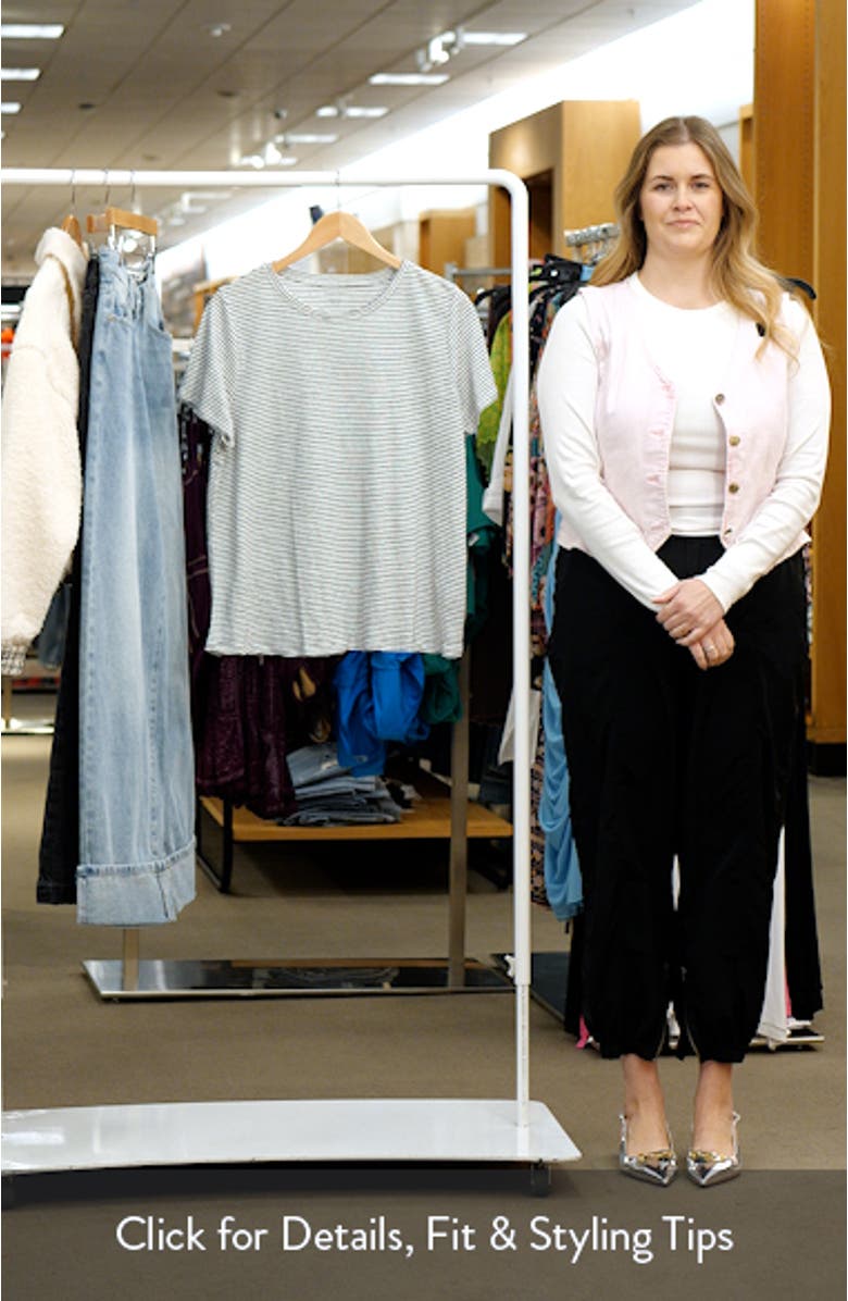 Stripe Organic Linen T-Shirt, sales video thumbnail