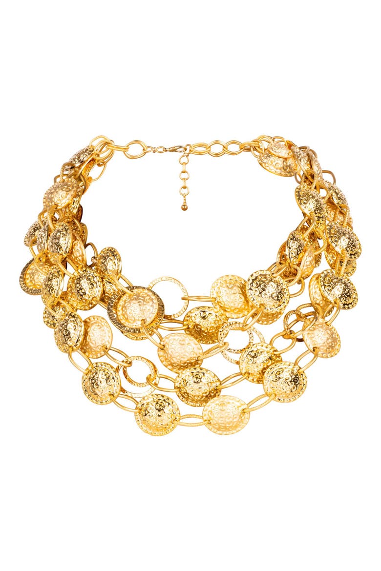 Iberia Necklace, Main, color, Gold