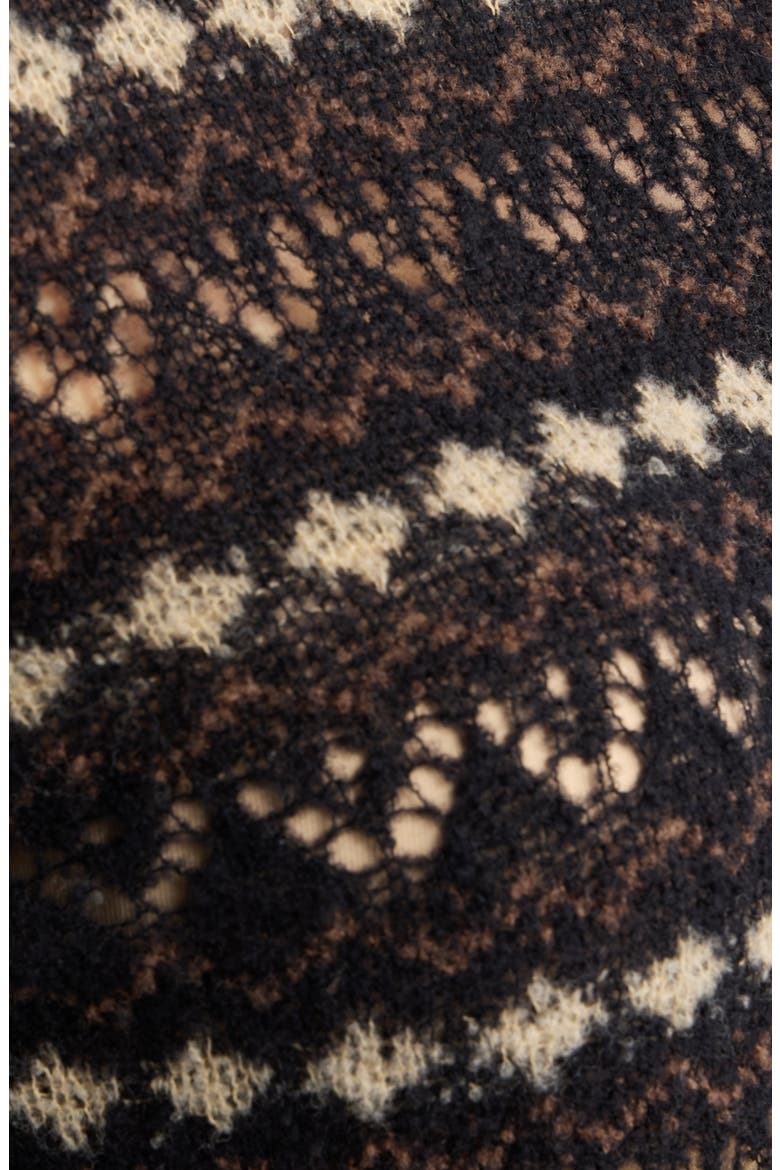 The Delicate Fair Isle Turtleneck Sweater, Alternate, color, DARK NAVY FAIRISLE