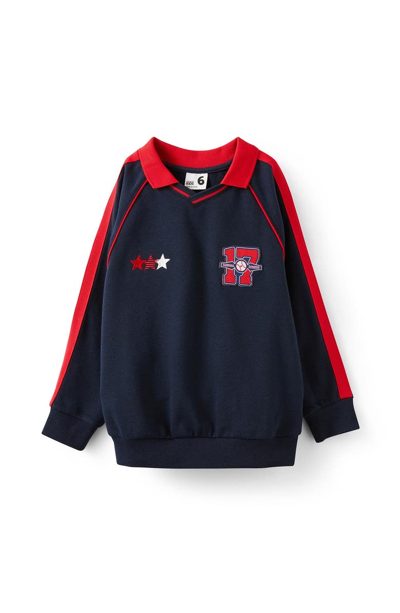 Cotton On Kids Kid's Polo Collar Fleece Top, Main, color, 