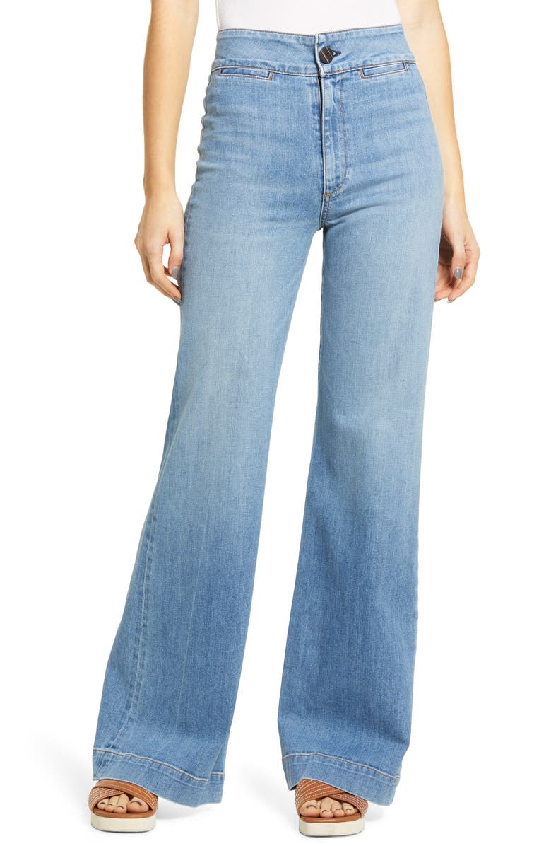 ASKK NY Brighton High Waist Wide Leg Jeans, Main, color, 
