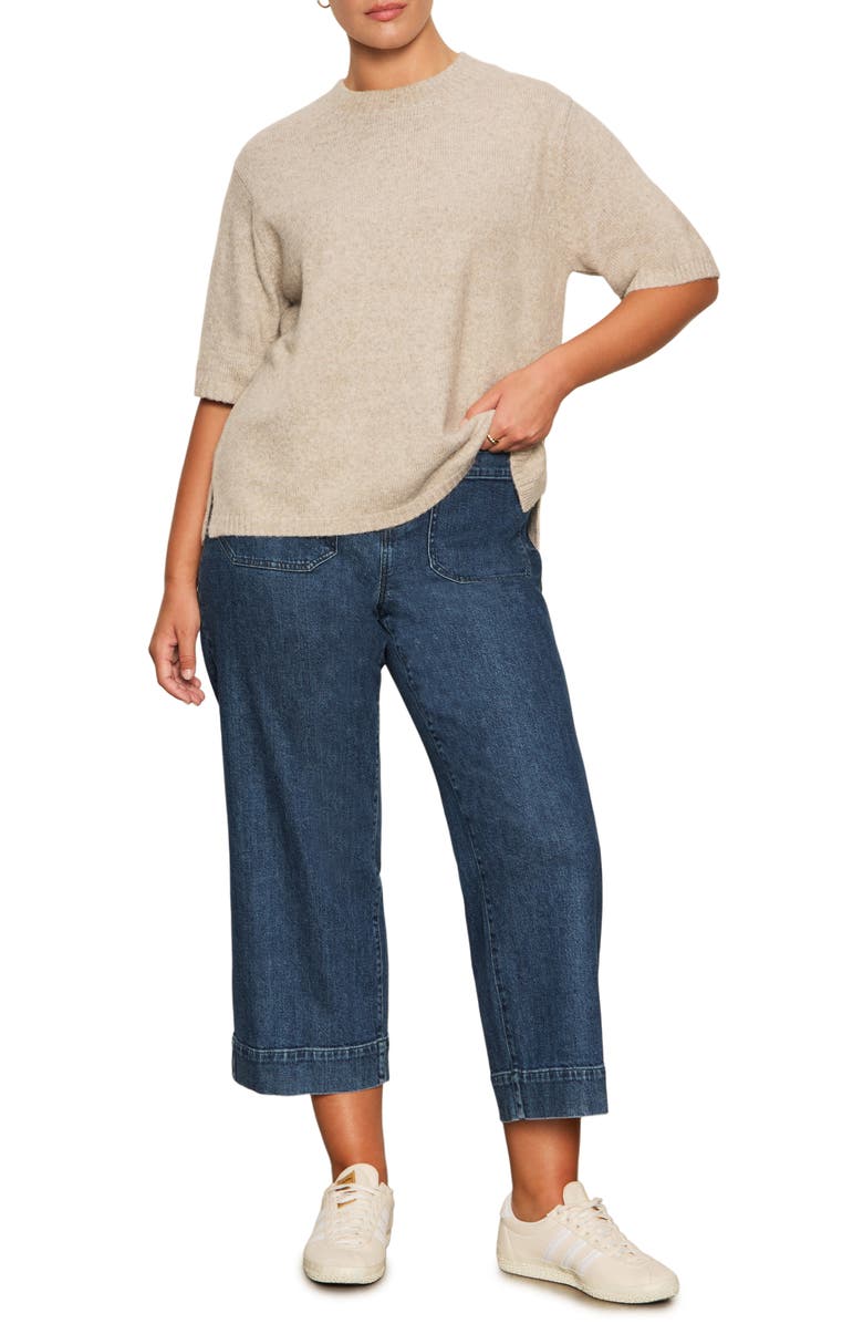 Sanctuary Perfect Sweater Tee, Alternate, color, Heather Pink