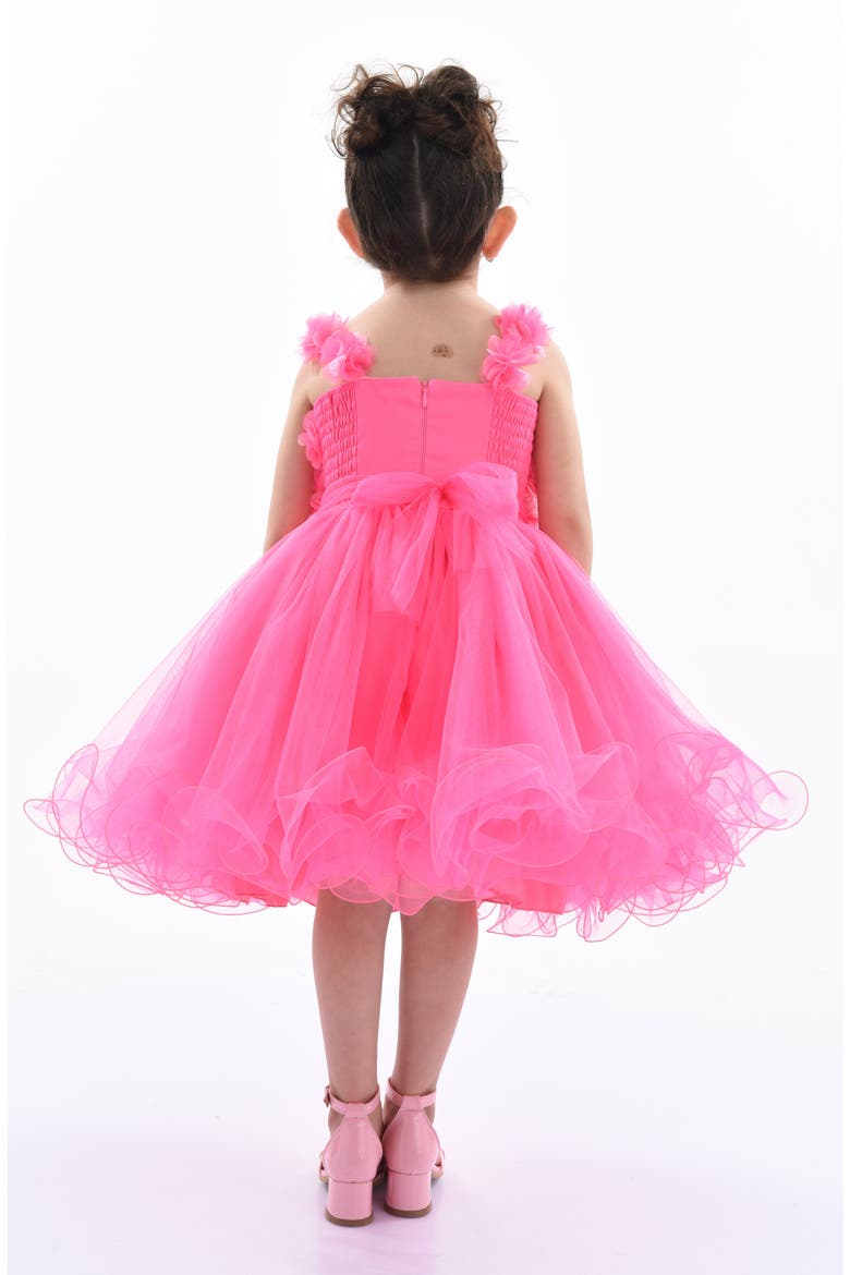 Campanula Bloom Dress, Alternate, color, Neon Pink
