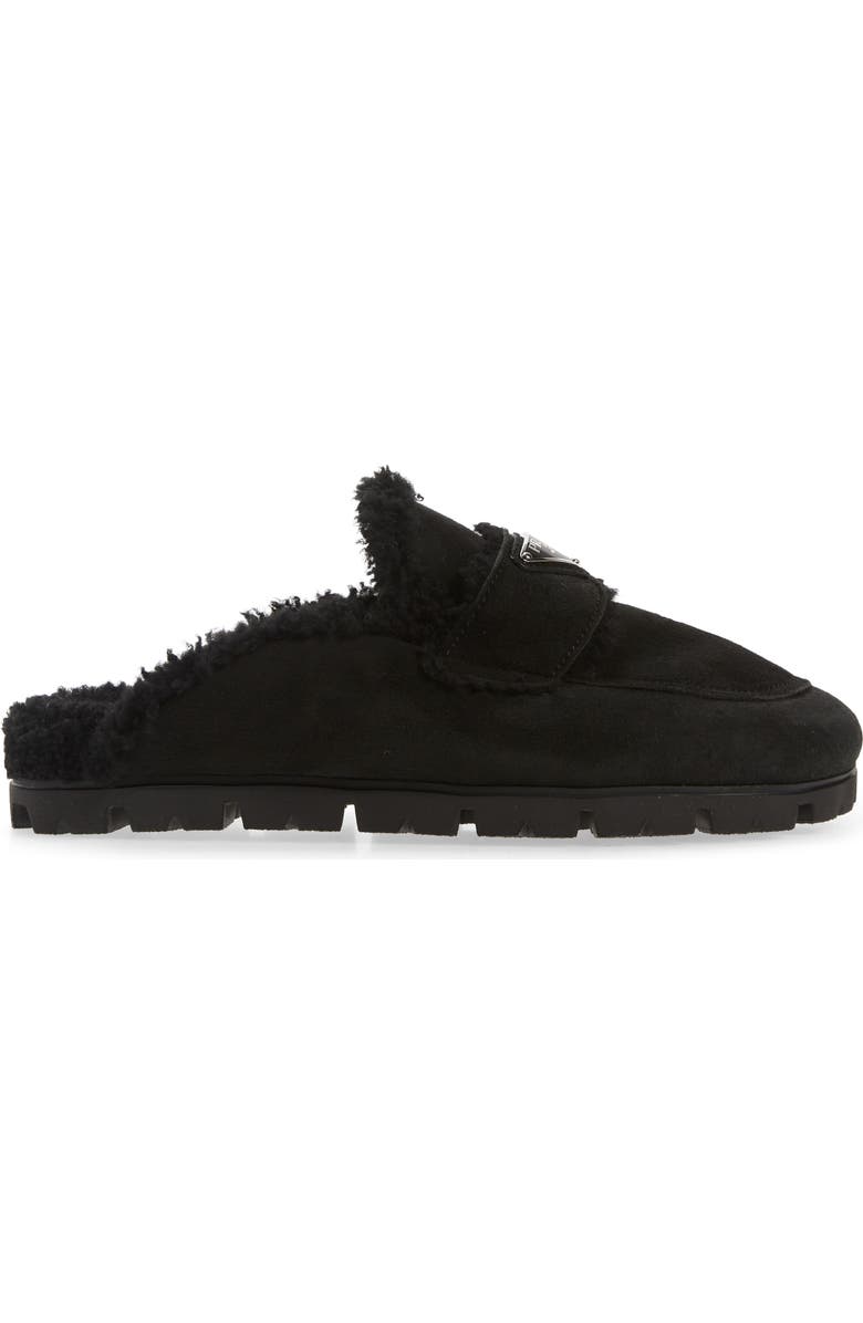 Prada Fussbet Genuine Shearling Slipper, Alternate, color,