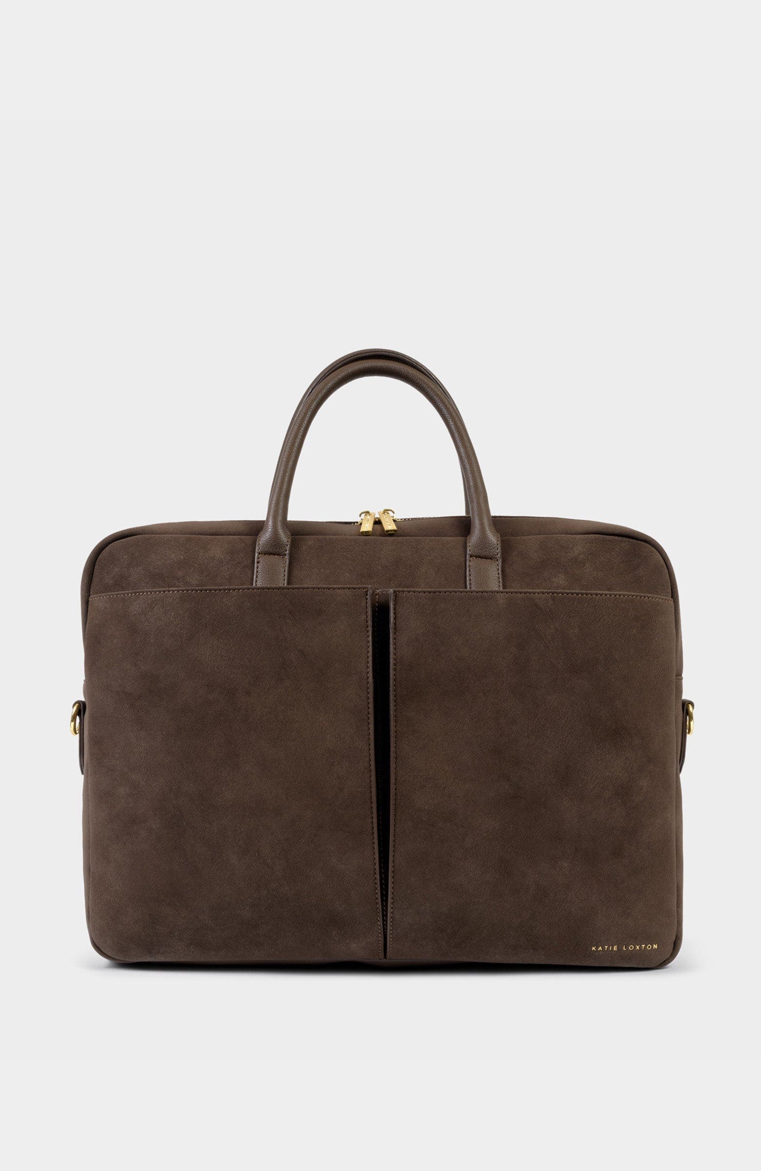 City Laptop Bag, Main, color, Chocolate Suedette / Chocolate