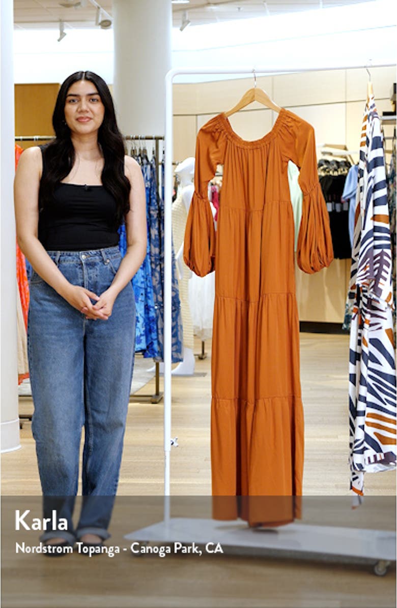 Kudi Long Sleeve Off the Shoulder Dress, sales video thumbnail