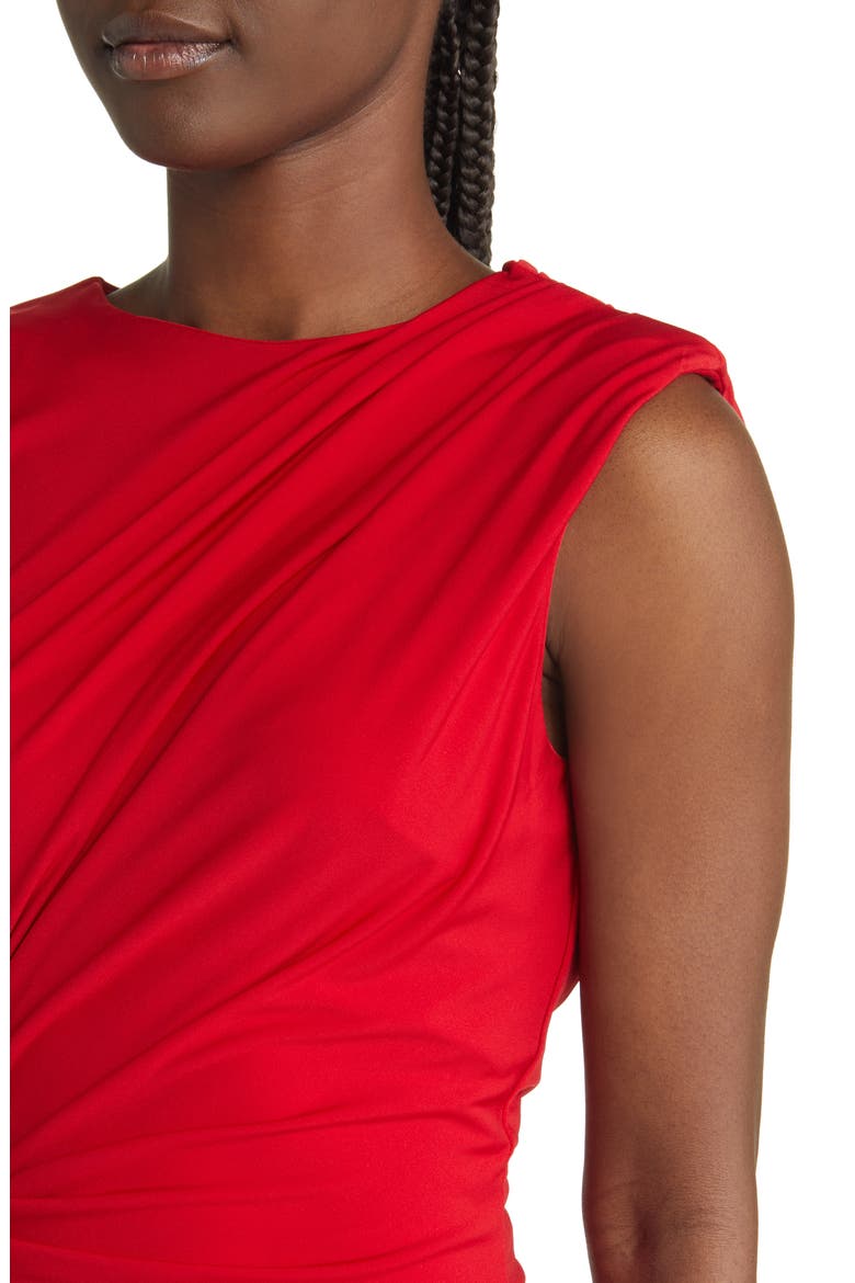 Ruched Body-Con Dress, Alternate, color, RED