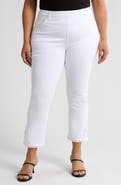 Lysse Yori Eyelet Fringe Hem Crop Straight Leg Jeans