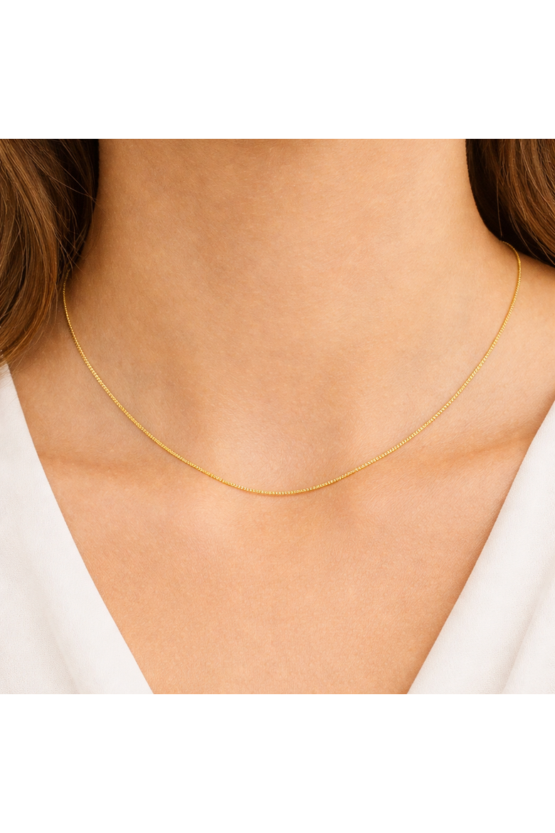 Sterling Silver Gold-Flashed Necklace, Alternate, color, Gold
