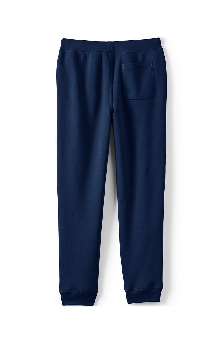 Lands' End Kids Iron Knee Fleece Jogger Sweatpants, Alternate, color, Deep Sea Navy