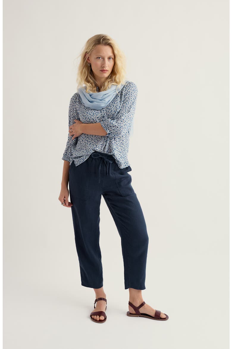 Willow Path Floral Print Popover Top, Alternate, color, BUNCHED CORNFLOWERS