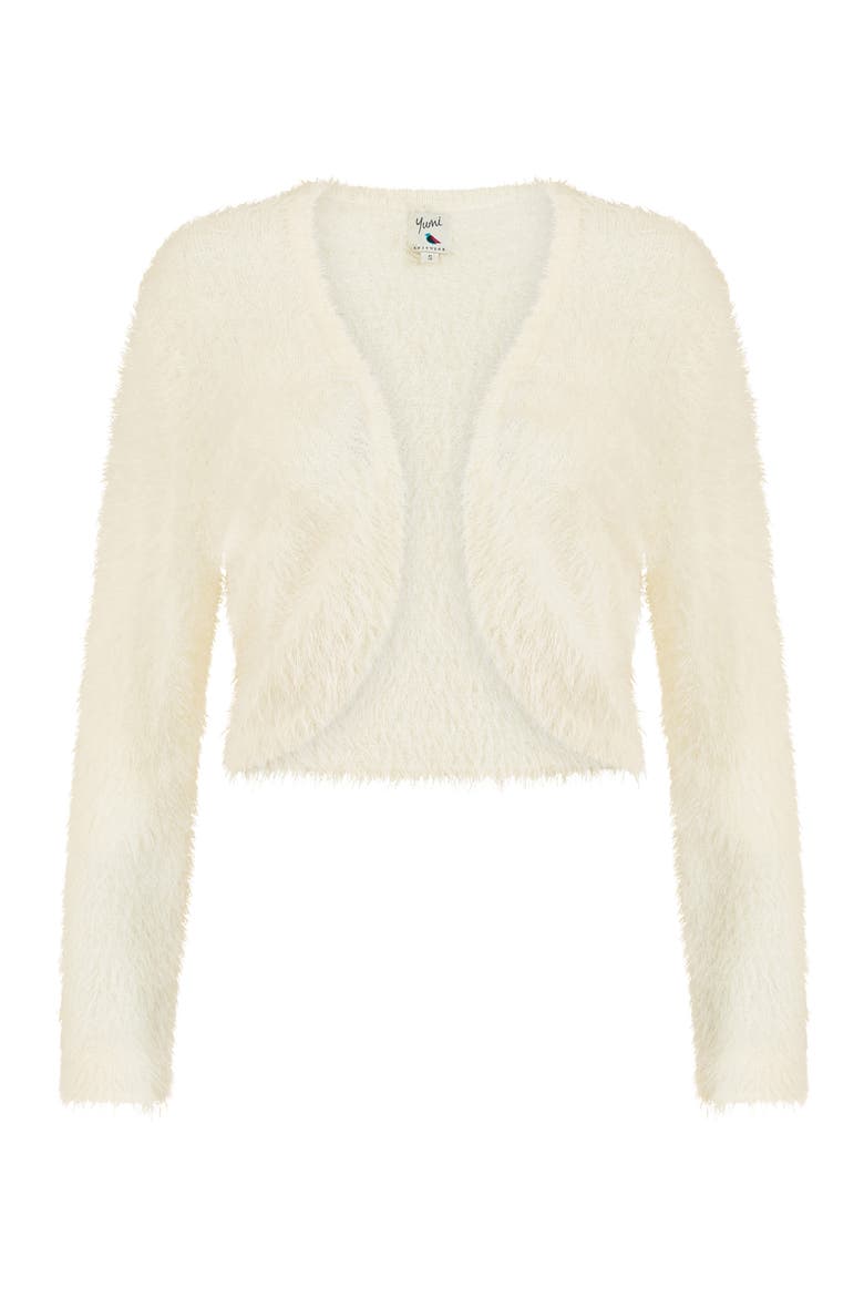 Eyelash Knit Bolero, Alternate, color, Ivory