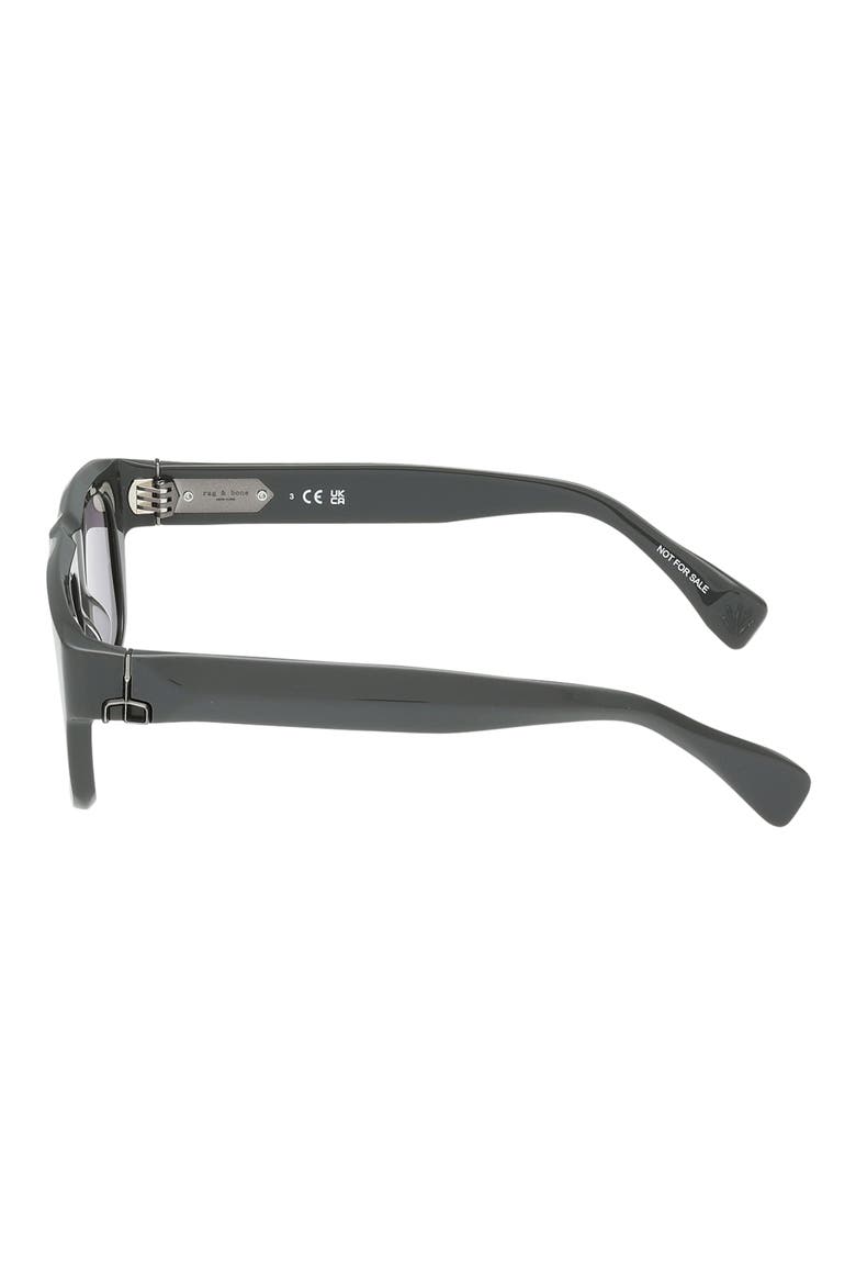 53mm Square Sunglasses, Alternate, color, SHINY GREY / GREY LENSES