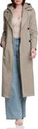 Avec Les Filles Quilted Hoodie Cotton & Nylon Trench Coat