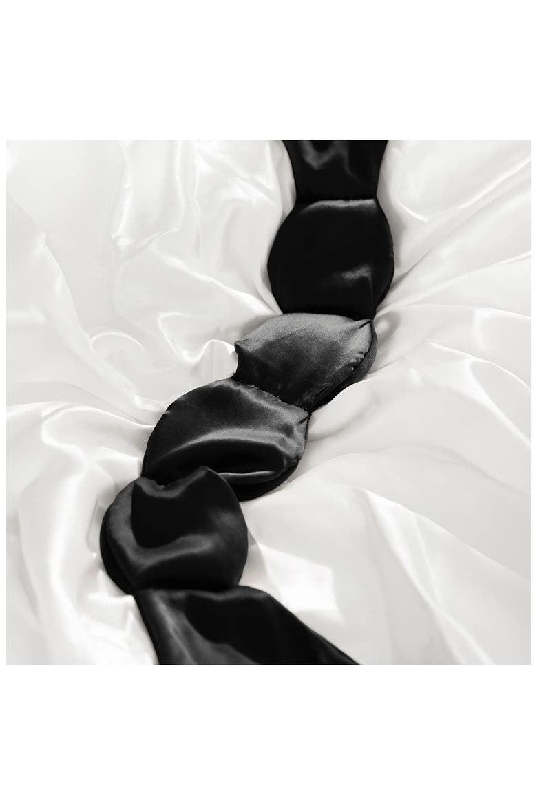 Silk & Velvet Weighted Sleep Mask, Alternate, color, NOIR