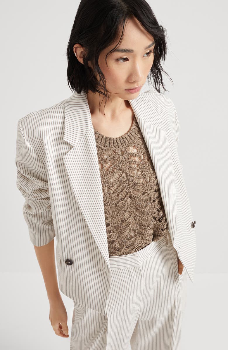 Brunello Cucinelli Cropped blazer, Alternate, color, 