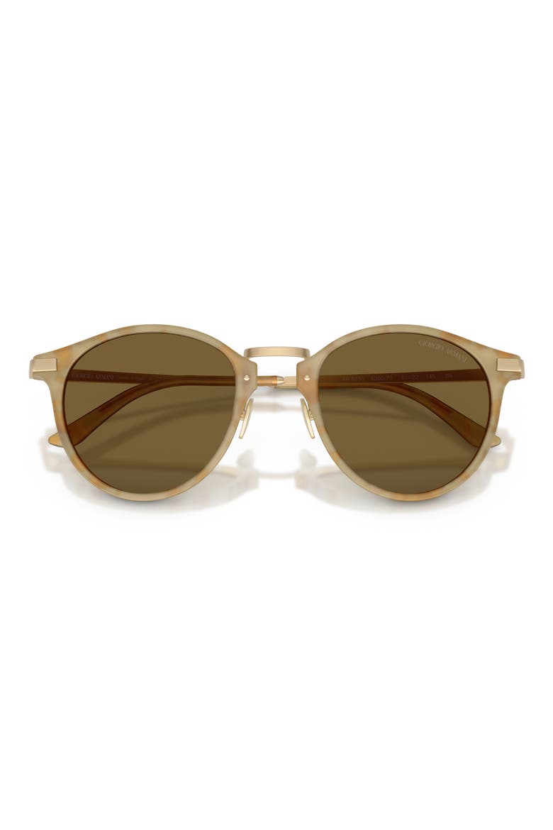 51mm Round Sunglasses, Alternate, color, MATTE BEIGE HAVANA / OLIVE