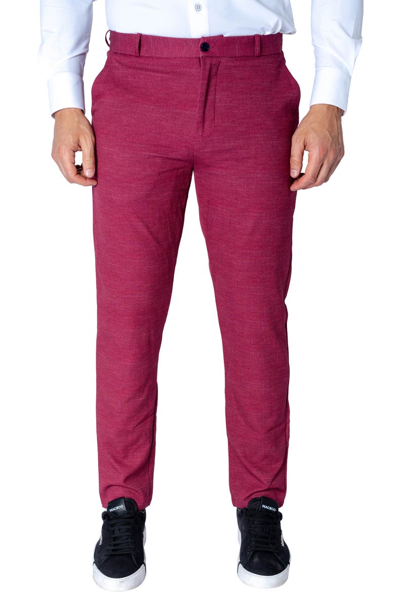 Slim Fit Pants, Main, color, RED