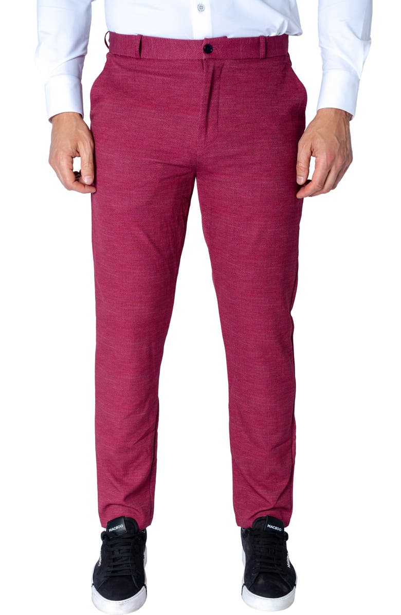 Maceoo Slim Fit Pants, Main, color, Red