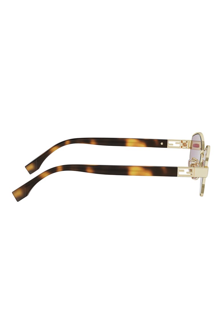 Baguette 56mm Geometric Sunglasses, Alternate, color, SHINY ENDURA GOLD / BORDEAUX