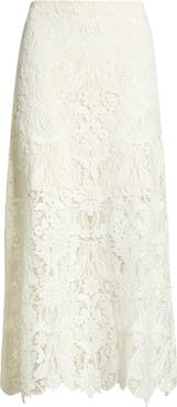 Nordstrom Floral Lace Maxi Skirt