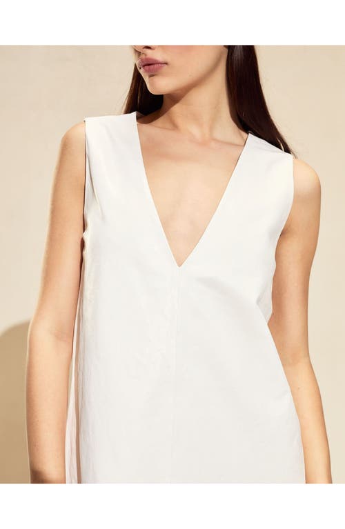 Shop Cynthia Rowley Downtown Leather Dress In Off_white