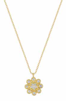 Bony Levy Monaco 18K Yellow Gold Diamond Flower Pendant Necklace