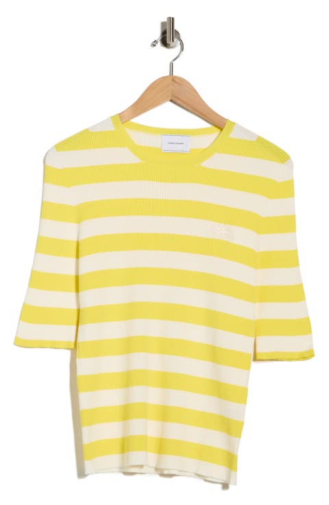 Stripe Ribbed Pullover Sweater