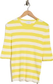 Longchamp Stripe Ribbed Pullover Sweater