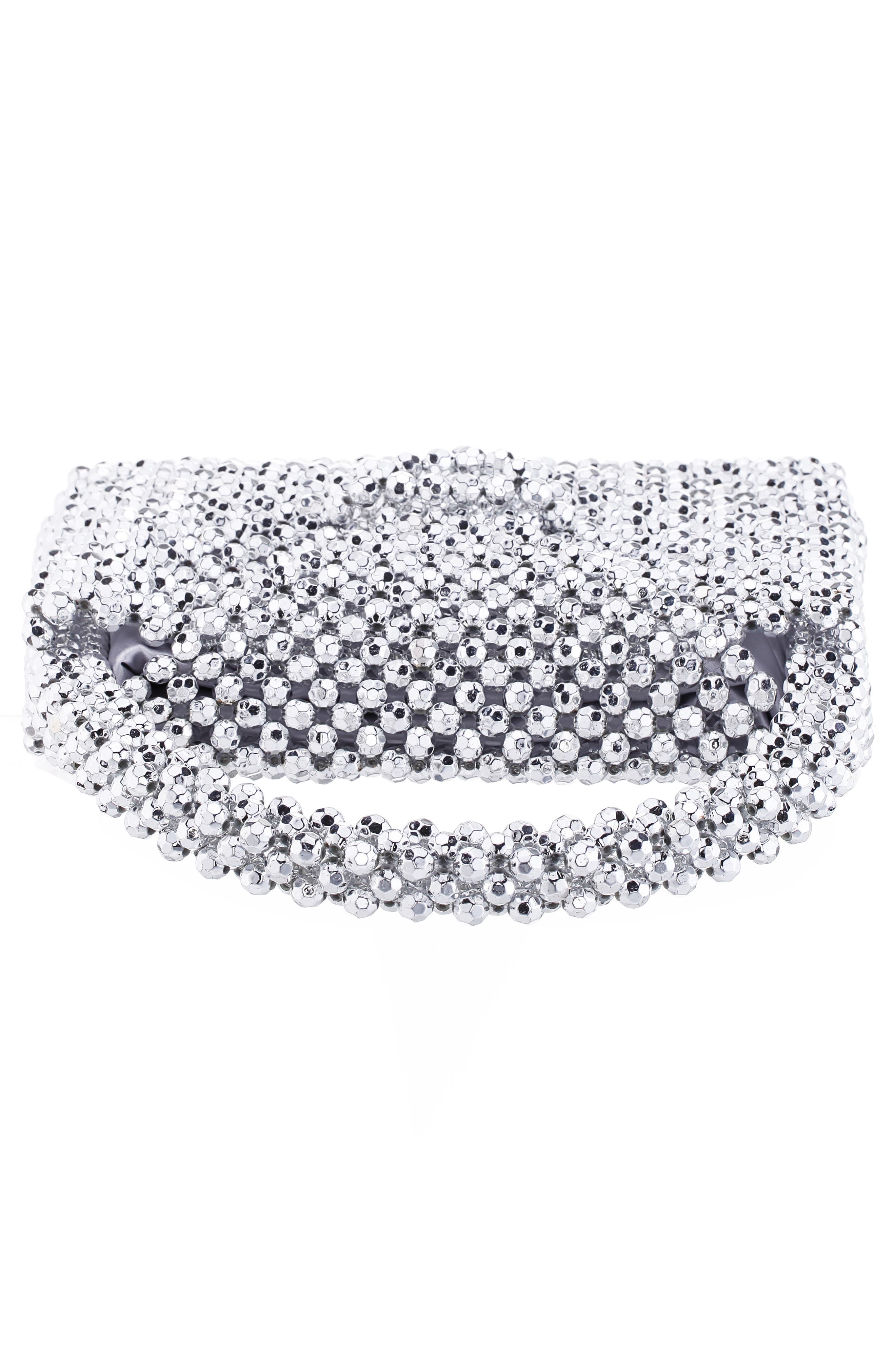 Opie Beaded Satchel, Alternate, color, SILVER