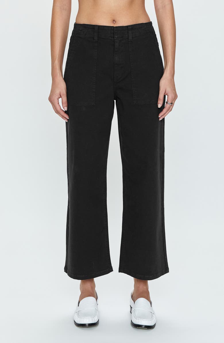 Pistola Sophia Stretch Cotton Ankle Wide Leg Pants, Main, color, 