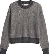 Marine Layer Robin Texture Crewneck Crop Sweater