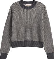 Marine Layer Robin Texture Crewneck Crop Sweater